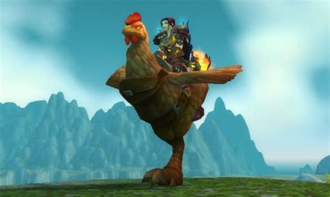 Magical rooster mount in world of warcraft